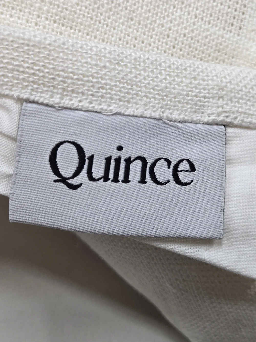 QUINCE Set Of 2 48x84 Heavyweight European Linen Curtains White 0089